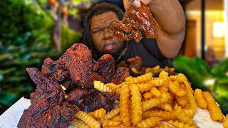 CHINESE TAKEOUT WINGS DRENCHED IN MUMBO SAUCE!!