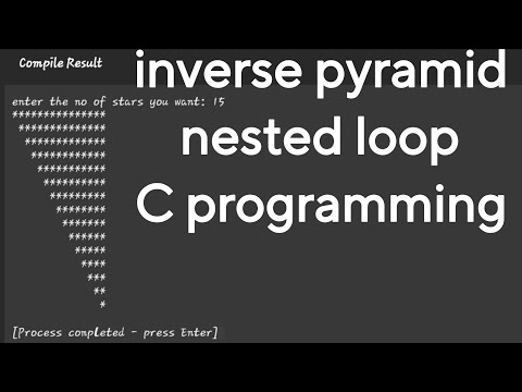 Making half inverse pyramid || left side|| using for loop|| nested loop|| C programming 