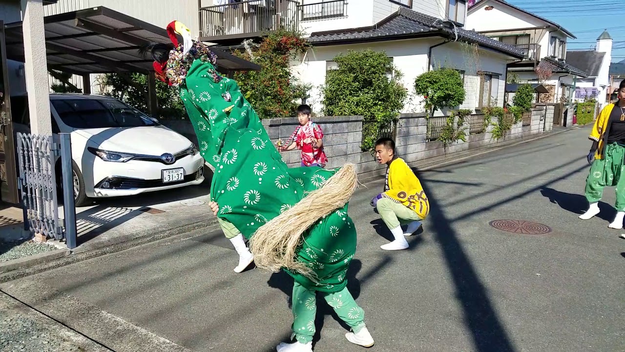 大洲市秋祭りの獅子舞🎶