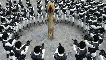 SCP-173 VS 100 SCP GUARD!! Garrys Mod Sandbox