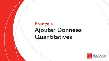 Ajouter Donnees Quantitatives | Dedoose for Qualitative and Mixed Methods Data Analysis