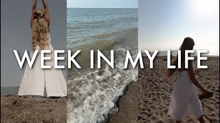 vlog | beach days, trader joe's haul, yoga on the beach, summer vlog