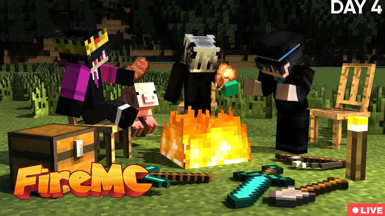 Minecraft Smp Live |100M Giveaway | Fire Mc || Join Our Public Server ...