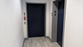 Weird KONE EcoDisc Elevators @Holiday Inn Express & Suites OSU, Columbus OH
