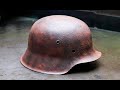 Rusty WWII German Helmet M42 Full Restoration