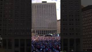Holy cow, Detroit 😲 #Lions fans fill Downtown for the 2024 #NFLDraft
