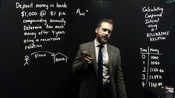 Calculating compound interest using a recurrence relation