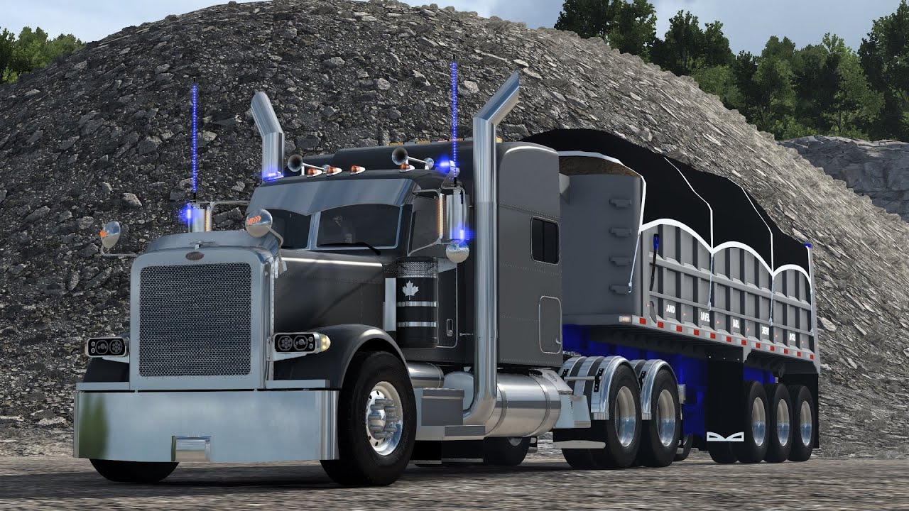 Custom Peterbilt Hauling 70tons of  Gravel