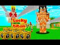 ONE VÀ NOOB YETI THỬ THÁCH ĐẬP LUCKY BLOCK TITAN*MINECRAFT TITAN NỮ VS TITAN SUPER EREN