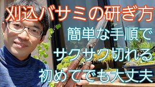 【刈込バサミの研ぎ方】初めてでも簡単に出来て、よく切れます