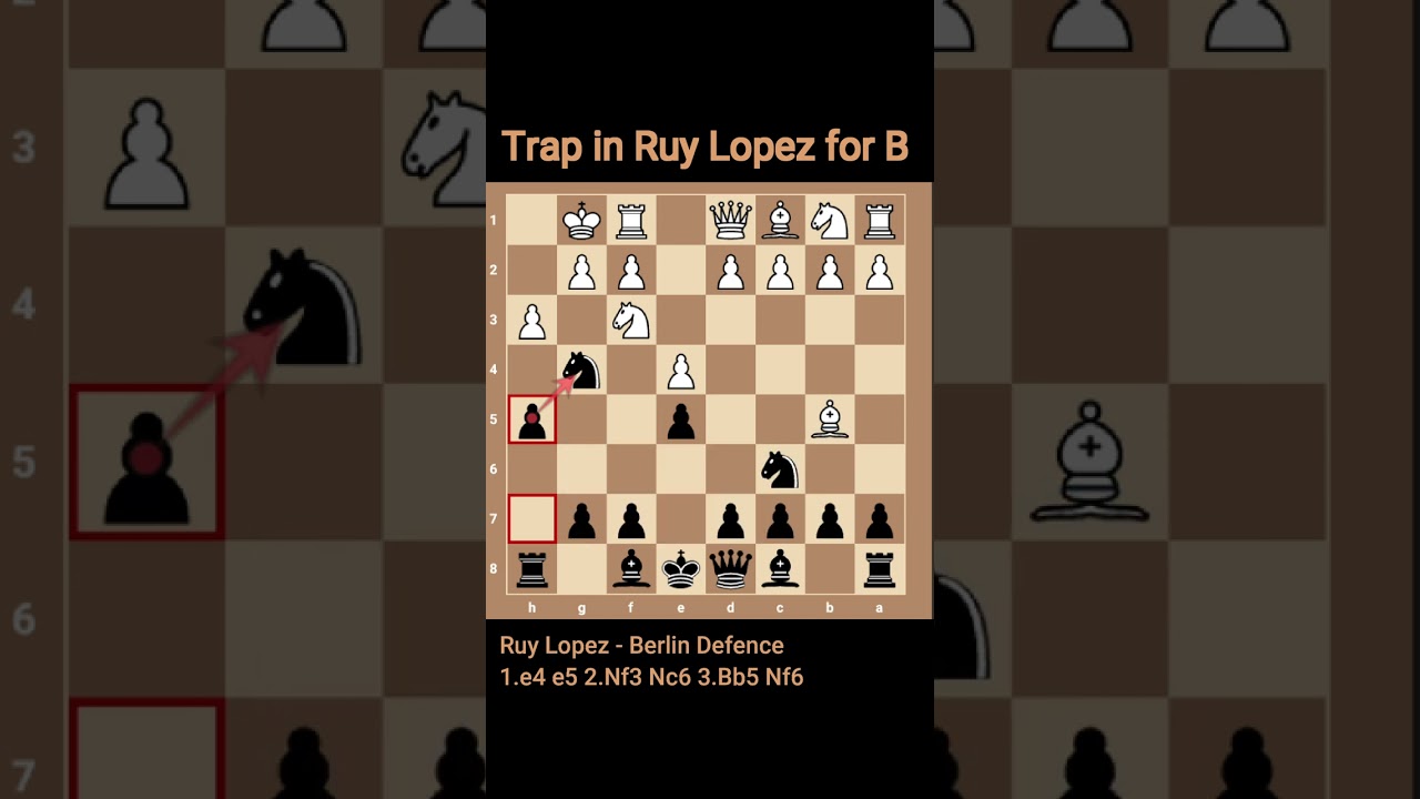 Most Aggressive opening Rio GAMBIT ACCEPTED RUY LOPEZ attack with black  pieces, Berlin defense