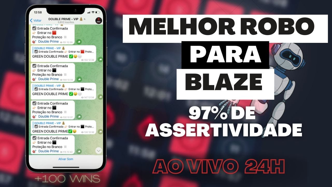 🔥BLAZE AO VIVO - SINAIS VIP ROBO DOUBLE GOLD - 97%🎯
