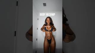 Same person *different* gym goals ✨ #blackgymgirl #bodyrecomposition #fatlossjourney