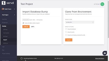 Import a Database Dump into Your Craft CMS Project on Servd