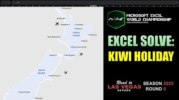 Excel Solve: Kiwi Holiday (Microsoft Excel World Championship 2025 – Road to Las Vegas Battle 9)