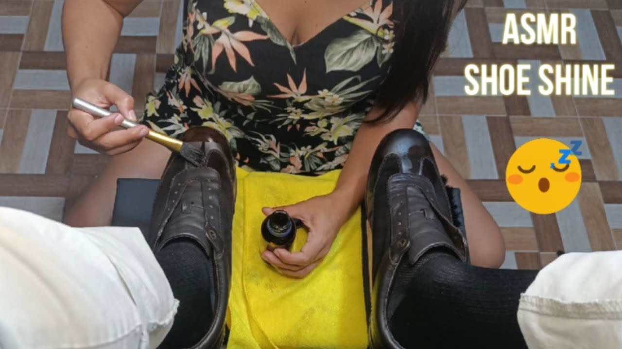 ✨ FEMALE Shoe shine 💤 | ASMR 🌙