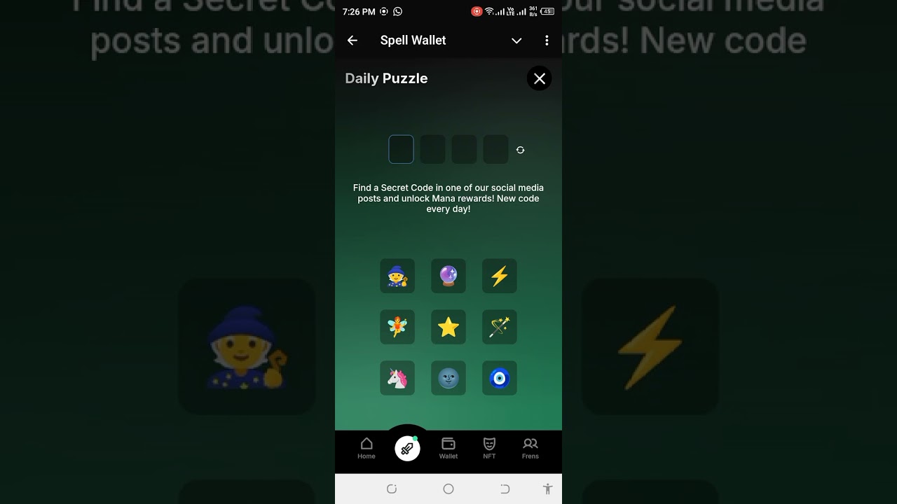 Spell Wallet Daily Puzzle  