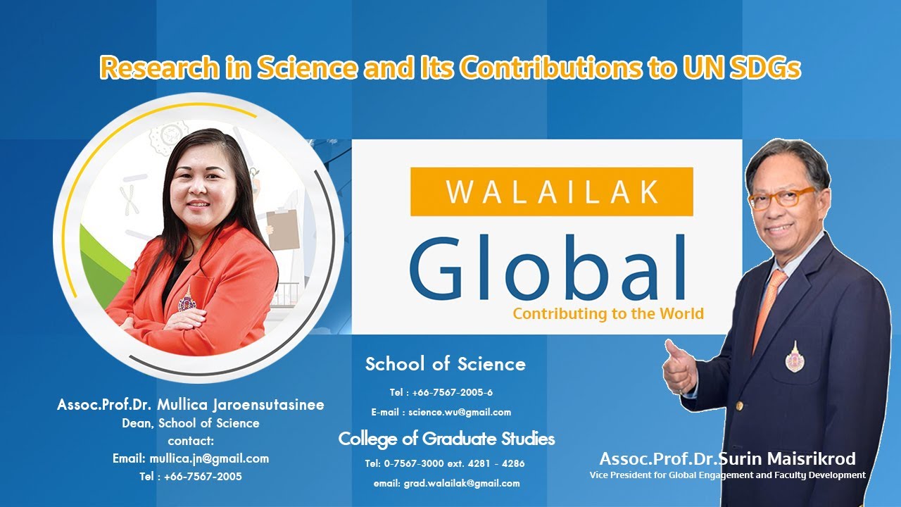 Walailak Global: Research in Science and Its Contributions to UN SDGs