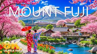 Mount Fuji Spring 8K 🌸 | Sacred Awakening – Snow-Capped Peak, Cherry Blossoms & Serene Lakes