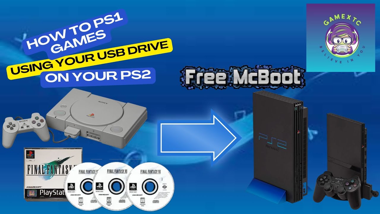 Как играть в игры PS1 на PS2 с помощью USB-накопителя Free McBoot