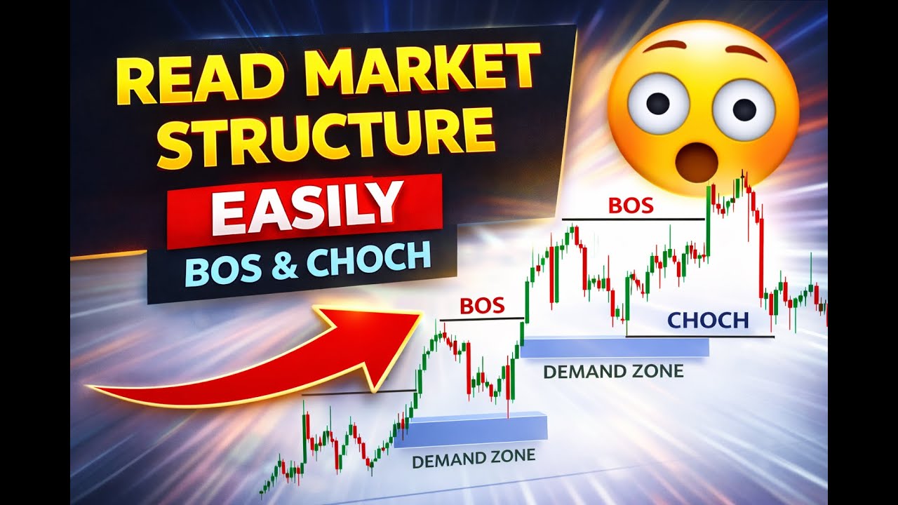 How to Read Market Structure Easily (BOS & CHOCH Explained) | Forex SMC