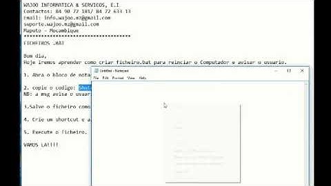 Programação em Lote - Ficheiros .bat