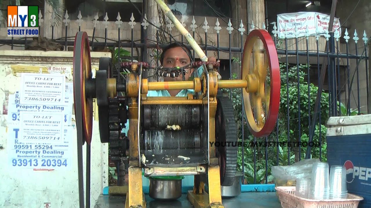 SUGAR CANE JUICE - HYDERABAD STREET FOOD - WORLD STREET FOOD street food