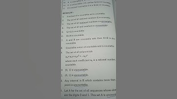 pgtrb maths real analysis countabl & uncountable get one mark