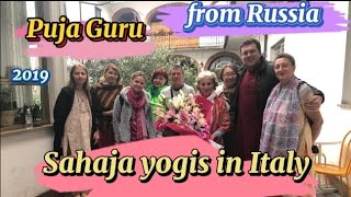 Guru Puja In Cabella.  Sahaja Yogis From Russia. Adi Shakti Castle. 2019.