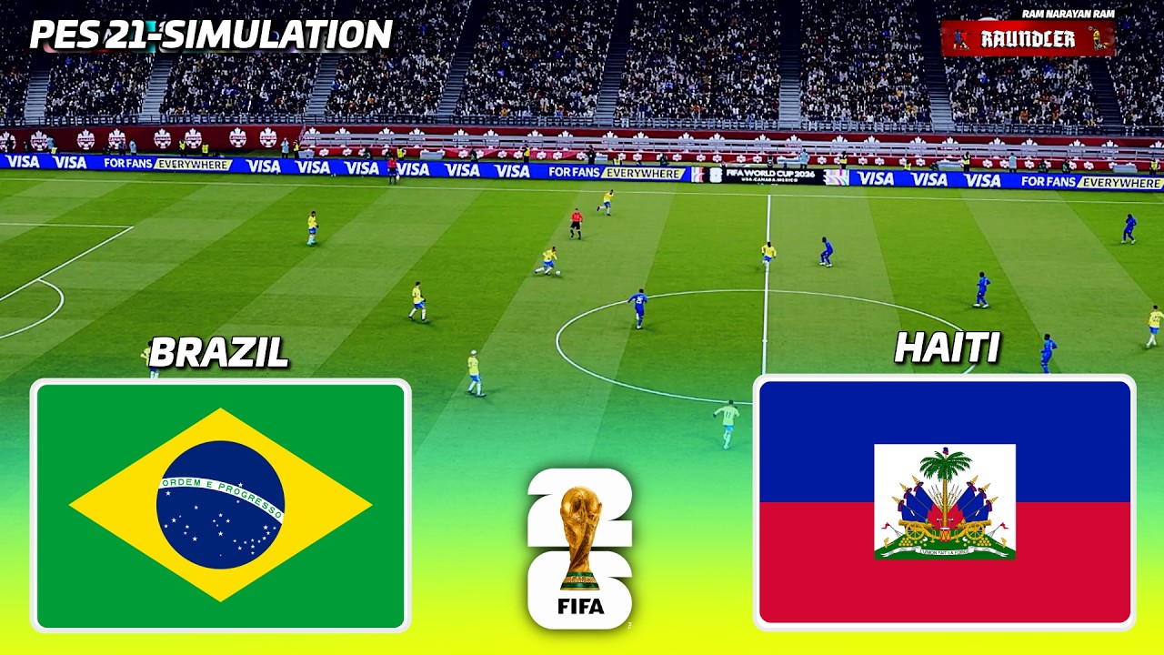 🔴LIVE - Brazil vs Haiti | FIFA World Cup 2026 | PES 21 Football Simulation Gameplay
