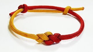 Paracord Tutorial: Adjustable Two Color Eternity Knot Paracord Friendship Bracelet by WhyKnot 80,063 views 6 years ago 5 minutes, 8 seconds