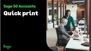 Sage 50 Accounts (UK) - Quick print
