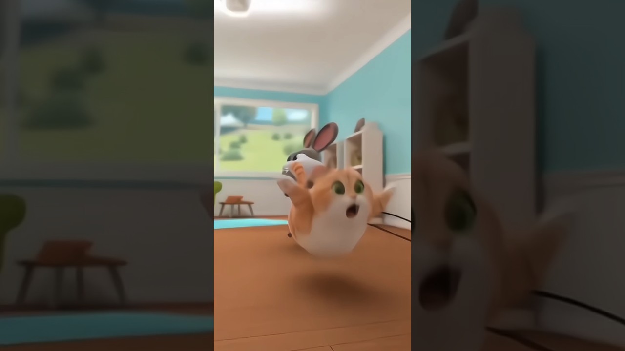 funny cat and button 