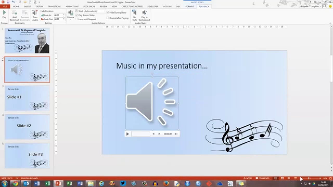 how to add music to powerpoint presentation on ipad