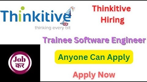 Thinkitive Hiring For Trainee Software Engineer | Anyone Can Apply | Apply Now | #jobupdates
