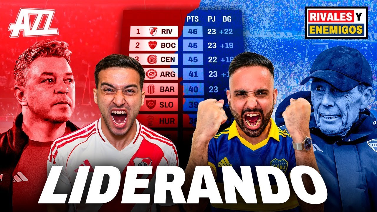RIVALES Y ENEMIGOS EN VIVO 🔥 BOCA Y RIVER PUNTEROS DE LA TABLA ANUAL ...