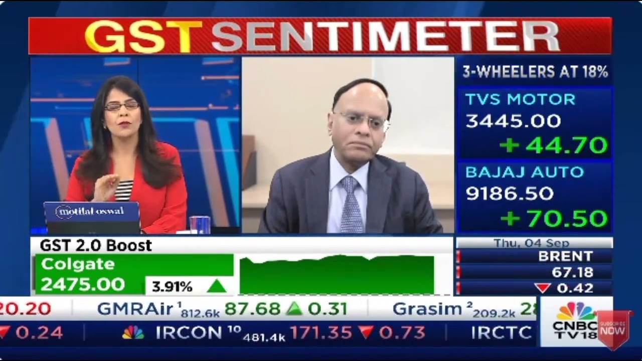 Mr B Thiagarajan - MD, Blue Star - CNBC TV18 - GST Revision and Market Outlook