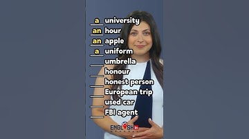 A vs. AN - Articles in English Grammar