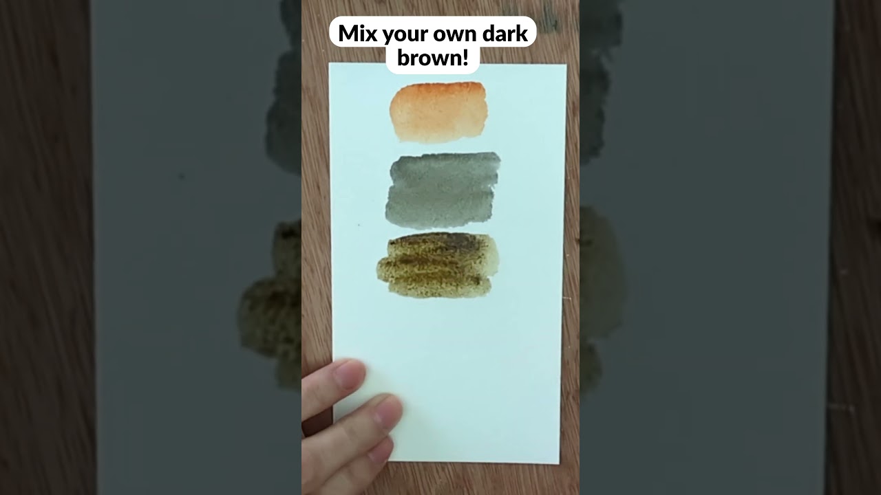 How To MIX Dark Brown In Watercolor! (The 'Missing' Color in your set) #watercolor