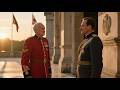 A retired Royal Guard guard visits him and refuses to speak only nodding once before leaving forever