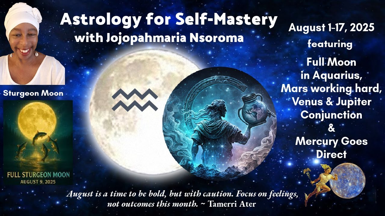 Aquarius Full Moon, Mercury Direct & Venus+Jupiter Join Up!!