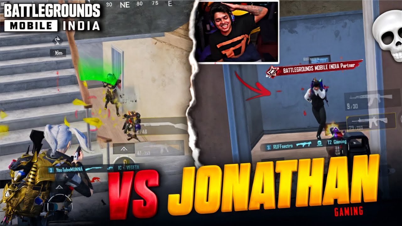 MUNNA VS JONATHAN GAMING & BACK TO BACK FULL INTENSE CLUTCHES 🔥| PUBG MOBILE - BGMI GAMEPLAY 