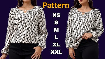 ✅ Sew Your Own Elegant Blouse with These Easy Pattern-Making Steps! Sizes XS, S, M, L, XL, and XXL
