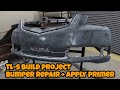 Acura Honda Classic TL Type-S Build Project -  How to Repair Sand Prep Prime Bumpers (Episode 14)