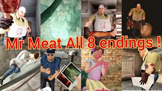 Mr Meat All 8 endings 🍖🐖