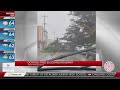 Downed trees block roadway in San Francisco