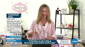 Stamps of Life Word StandUp A2 Card Base and Word Card D...