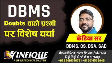 DBMS Doubts वाले प्रश्नो पर विशेष चर्चा