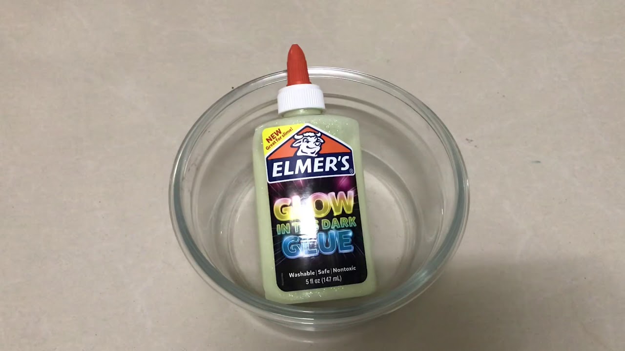 Elmers glow in the dark glue!!!! does it make slime?🙃🤔🤔🤔 - YouTube