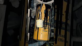 Try this! How to remove engine oil filter without mess #heavyequipment #mechanic